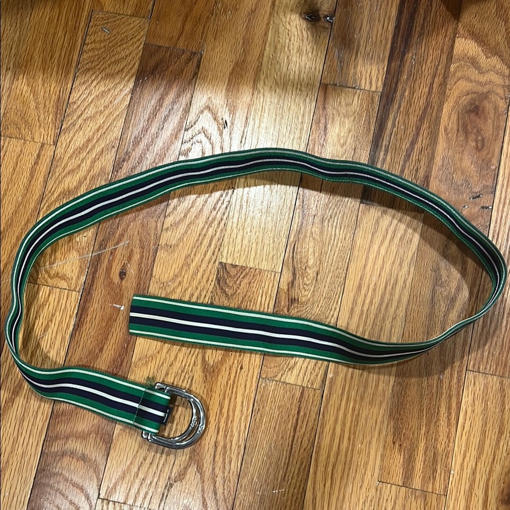 Polo by Ralph Lauren - Striped Green and Black Men's Belt